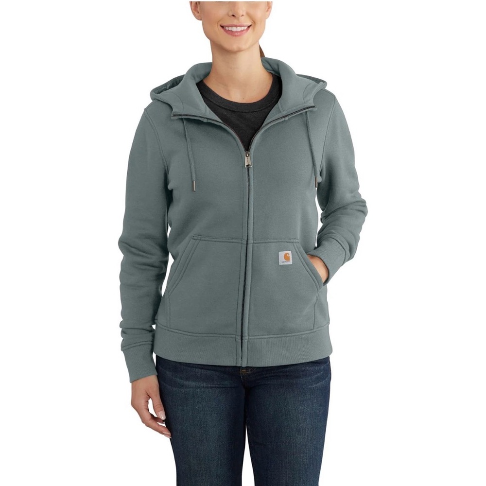 Carhartt Clarksburg Full-Zip Hoodie Balsam Green Heather  Size Medium (8-10)
